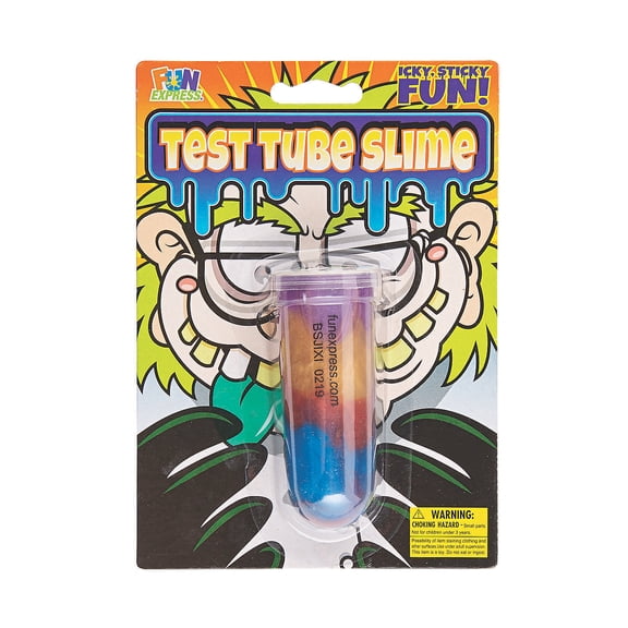 Bc Metallic Rainbow Slime In Test Tube - Party Favors - 6 Pieces