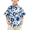 thumbnail image 3 of Rvasteizo Shirts for Boys Girls Fashion Print Lapel Chest Pocket Breathable Short Sleeve Shirt Top for Boys Girls, 3 of 5