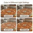 thumbnail image 7 of ODIKA 6'x9' Washable Area Rug Olive Terracotta Floral Geometric Design Ornate Botanical with Art for Dining Room, Under Table, Office Décor, Non-Slip Chair-Friendly, 7 of 7