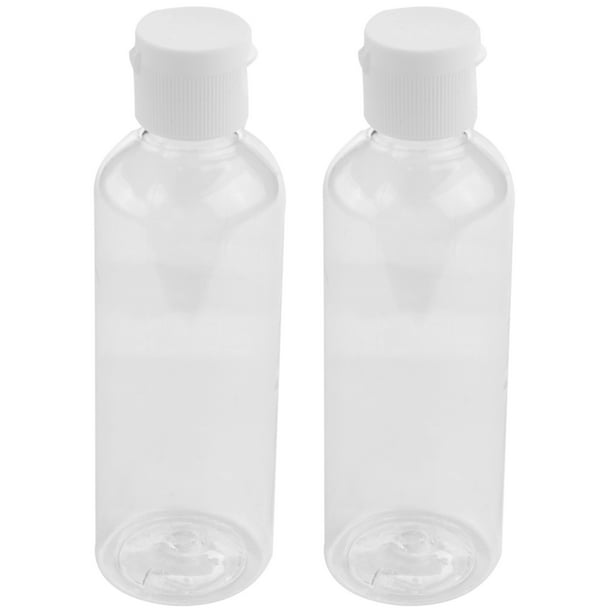 8 botellas de plástico transparente de 100 ml con tapa para viajes, champú, loción, envase cosmético