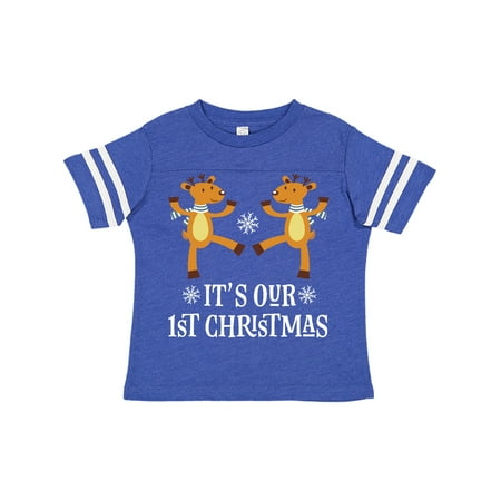 

Inktastic Our 1st Christmas Twin Reindeer Gift Toddler Boy or Toddler Girl T-Shirt