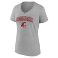 thumbnail image 2 of Women's Heather Gray Washington State Cougars Campus V-Neck T-Shirt, 2 of 3