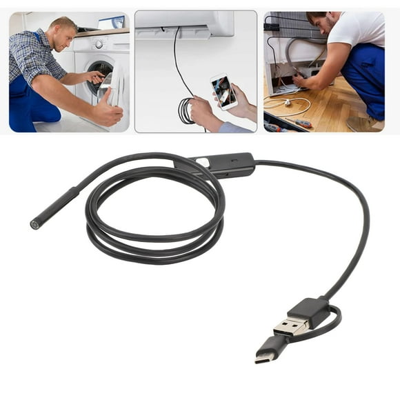 Borescope Camera, 3 in 1 Endoscope Camera with Light 70 View Angle 5.5mm Lens  for Computer Phone