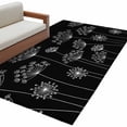 thumbnail image 6 of Black Dandelion Area Rug 4x6 Washable Rug Non Slip Spring Modern Minimalist Country Flower Large Area Rug Indoor Floor Carpet for Entryway Bedroom Kitchen Living Room Home Office Dining Room Nursery, 6 of 8