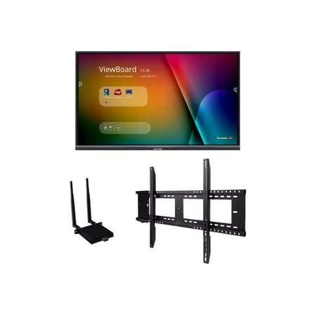 UPC: 0766907002584 | ViewSonic ViewBoard IFP8650-E1  4K Interactive Display with WiFi Adapter and Fixed Wall Mount  350 cd/m2  86