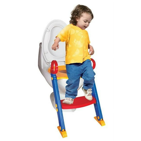 Chummie Joy 6 In 1 Portable Potty Training Ladder Step Up Seat For Boys And Girls With Anti-Skid Feet Adjustable Steps Comfortable Potty Seat And Handrail