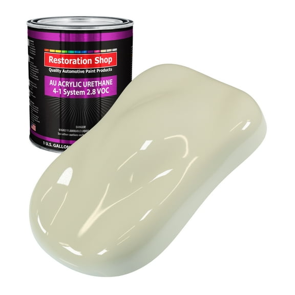 Restoration Shop Toyota White Acrylic Urethane Auto Paint - Gallon Paint Color Only, Single Stage High Gloss