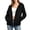 Black, variant on Stralyhd Lightweight Packable Women Waterproof Rain Jacket, Full Zip Hooded Windbreaker Coat Suitable for Hiking Jogging Travel Weekend Trip Navy M