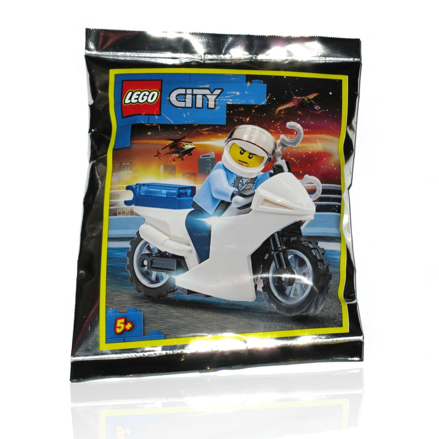 af hebben spel Reflectie LEGO City MiniFigure: Police - Motorcycle Police Officer (with Handcuffs)  60141 - Walmart.com