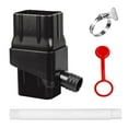 thumbnail image 3 of Rainwater Collection System Fits 2 x 3 Inches Residential Downspouts Rain Barrel Diverter Kit with Adjustable Hose, Black, 3 of 10