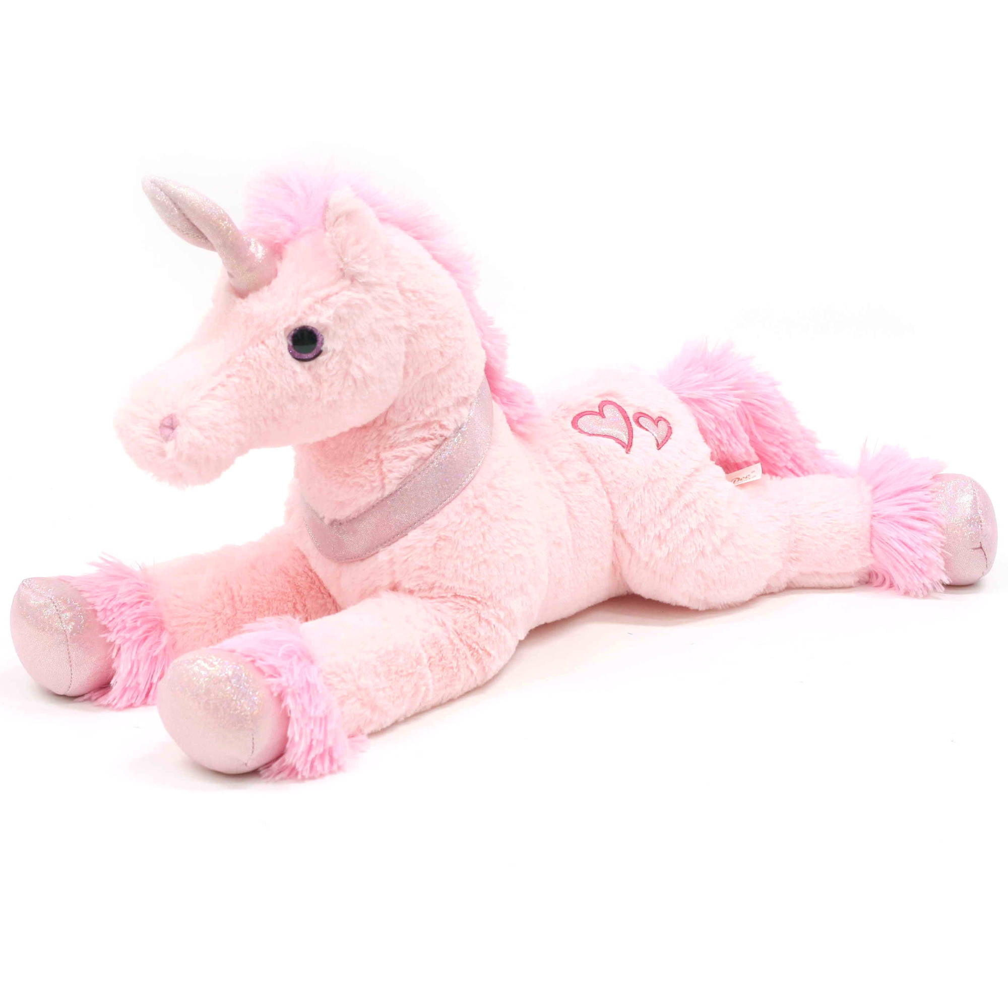 huge pink unicorn stuffed animal