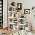 thumbnail image 5 of 2 Cube Storage Organizer, Small Bookshelves, DIY Variable Stackable Wooden & Metal Cubes Shelves for Desktop, Bedroom, Living Room, White, 5 of 15