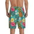 thumbnail image 5 of Salouo Pineapple Pattern Men's Sleep Pajama Shorts,Pajama Bottoms Elastic Waistband Sleep Pajama Short PJ Shorts for Men -Small, 5 of 6