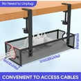 thumbnail image 5 of Innovative Desk Wire Organizer, Large Capacity Under Desk Cable Management System, Safety Protection & Scratch-Resistant Pads for Effortless Cable Management in Home Office (1 Pack), 5 of 5