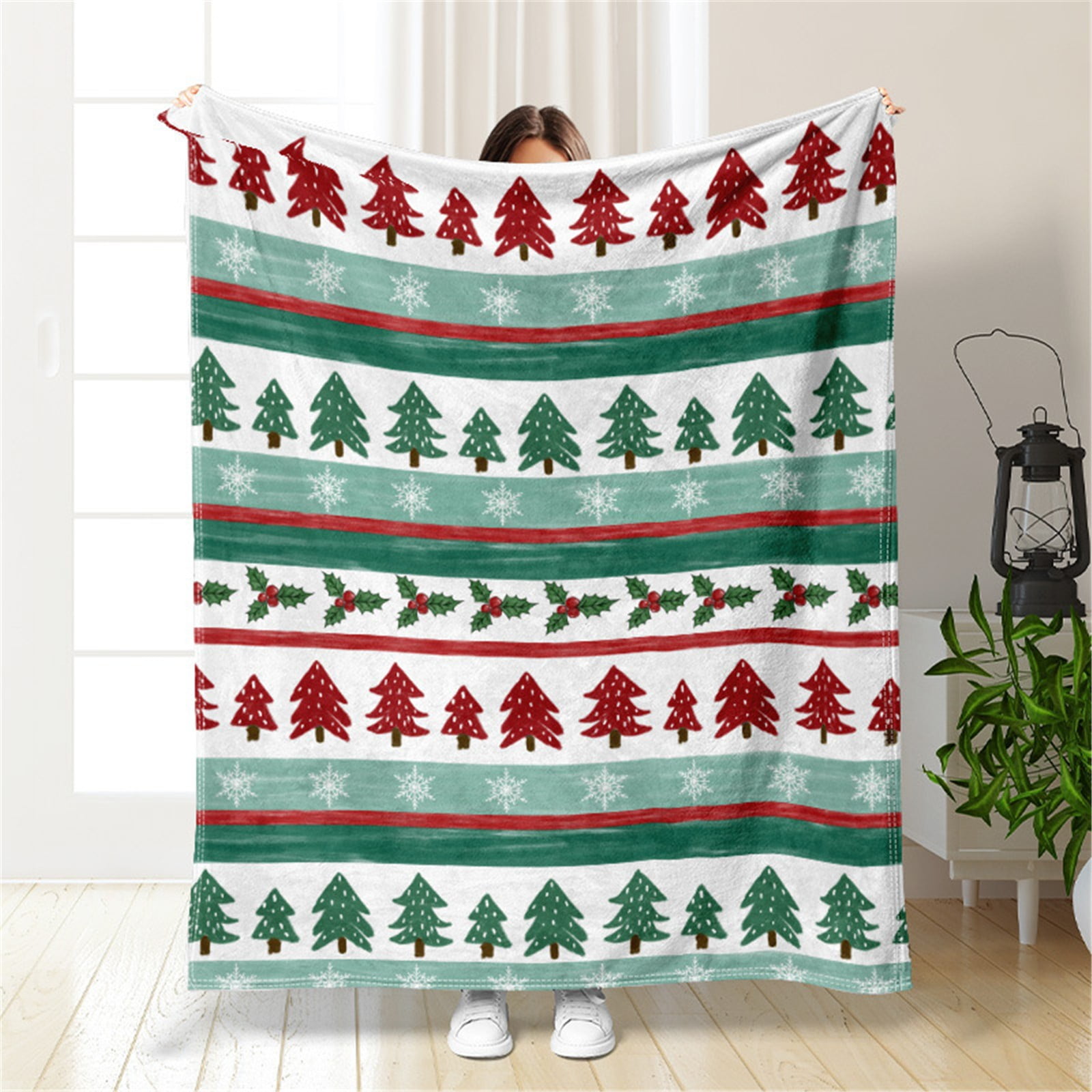 MOQIN Christmas Throw Blanket, Christmas Decorations Blankets and