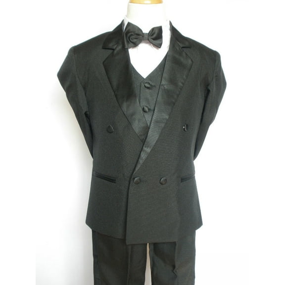 Little Boy Easter Recital Formal Wedding Party Tuxedo Suit Black sz: S M L-5,6,7