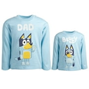 Bluey Big Boys Matching Family Long Sleeve T-Shirt Toddler to Big Kid