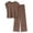 Brown, variant on Lounge Sets for Women Two Piece Outfits Knit Cap Sleeve Tops Wide Leg Pleated Pants Casual Dressy Sweater Sets