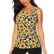 thumbnail image 1 of Fotbe Cow Print Sunflower Blusas Sin Mangas para Mujer – Estilo Casual, Corte Suelto, Slim-Fit, Cuello Redondo Deportivo, Tops de Verano para Gimnasio y Yoga-Medium, 1 of 7