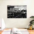 thumbnail image 3 of Elephant Stock Manhattan At Nightfall Bw Wall Art - Horizontal Canvas Wall Art - Living Room Wall Decor - Transportation Canvas - Black And Gray Decor By Philippe Hugonnard - 12" x 8", 3 of 8