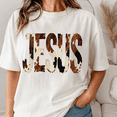 thumbnail image 3 of Comfort Colors Jesus T-Shirt, Cow Print Christian Graphic Tee, Religious Faith Shirt, Christian Apparel, Jesus Gift for Women and Men, 3 of 7