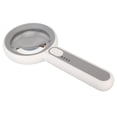 thumbnail image 1 of Magnifying Glass, Ergonomic Long Handle Optical Lens Handheld Illuminated Magnifier Touch Button Rechargeable With 16 LED Lights For Jewelry Coins, 1 of 8