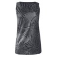 thumbnail image 4 of Camiseta sin mangas con cuello redondo y estampado de flores sueltas informales para mujer Pompotops  lopia989099, 4 of 5