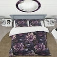 thumbnail image 2 of Designart "Moody Shadowed Elegance II" Purple Floral Bedding Covert Set - Cottage Bed Set With 2 Shams, 2 of 5