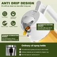 thumbnail image 5 of Oil Spray Bottle, 2 in 1 Oil Spray and Oil Container, 470ml/ 16oz Olive Oil Spray Bottle,Cooking Oil Spray Glass for Used for Air Fryer, Baking, Grilling(GREY), 5 of 5