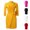Yellow, variant on PADFRYBK Fall Tunic Dresses For Women Casual Pleated Belted Dress V-Neck Dress Solid Color 3/4 Sleeve Dress