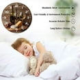 thumbnail image 3 of ZXCXRQFa Red Wine Glass Leaf Grapes Round Wall Clock Daisy Silent Non Ticking Wooden Wall Clocks Battery Operated for Home Office School Decor,10 Inch, 3 of 7