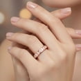 thumbnail image 4 of Mauli Jewels 1 Carat White Diamond Engagement Ring for Women – Wedding Band in 14K Solid Rose Gold, 4 of 9