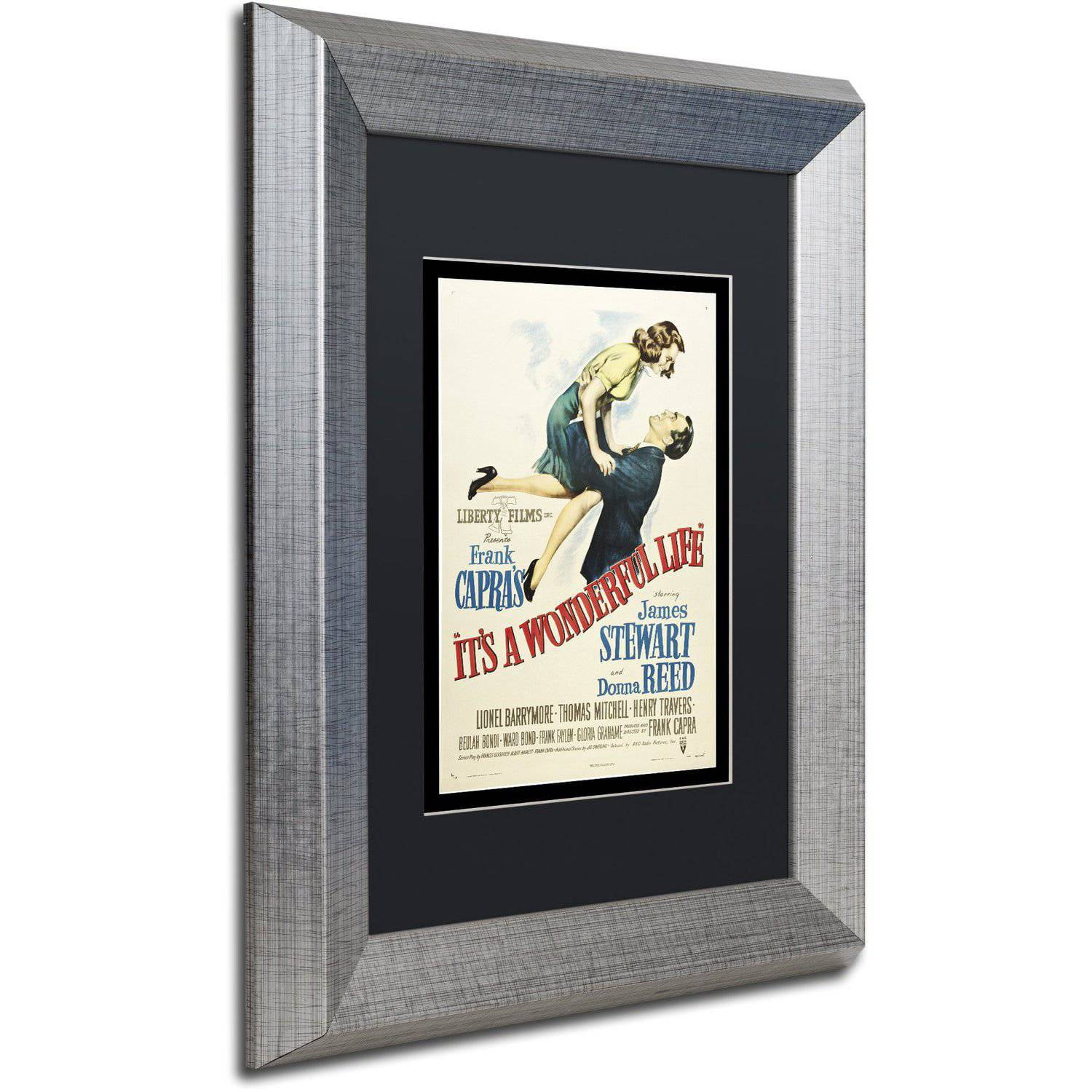 Vintage Apple Collection 'It's a Wonderful Life' Black Matted Framed Art