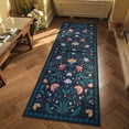 thumbnail image 3 of Lahome Washable 2'x6' Boho Floral Runner Rug, Dark Blue Rugs for Kitchen Bathroom, Soft Non-Slip Low-Pile Carpet for Hallway Entryway Laundry Living Room, Dark Blue, 3 of 7