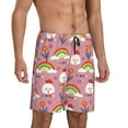 thumbnail image 2 of Logiee Cartoon Chicken Print Men's Pajama Shorts with Drawstring & Pockets,Sleep Shorts for Men,Sleepwear Bottoms,Elastic Waistband Loungewear-X-Large, 2 of 6