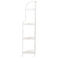 thumbnail image 6 of SAFAVIEH Abarrane Outdoor Wrought Iron 4 Tier Corner Shelf, Antique White, 6 of 11