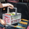 thumbnail image 2 of Collapsible Plastic Storage Crate with Folding Handles Container Easy Storage, 2 of 2