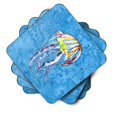 thumbnail image 2 of Carolines Treasures 8682FC Jellyfish Foam Coaster Set of 4 3 1/2 x 3 1/2 multicolor, 2 of 3
