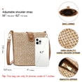 thumbnail image 3 of LOUEBICA Small Straw Crossbody Bag for Women Woven Summer Shoulder Phone Purse Beach Handbag for Vacation, 3 of 7