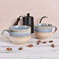 thumbnail image 3 of Large Ceramic Coffee Mug Set of 2, Stoneware Jumbo Latte Mugs Tea for Office and Home, 16 Oz, Dishwasher and Microwave Safe, 3 of 5