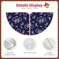 thumbnail image 4 of Daiia Bicycle1 Drawing Merry Christmas Tree Skirt , Xmas Large Lace-up Tree Skirt, Santa Snowflakes Rustic Home Decorations New Year Party Farmhouse Decor-36", 4 of 7