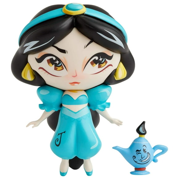 Enesco The World of Miss Mindy Aladdin Jasmine and Mini Genie Vinyl Figurine, 7 Inch, Multicolor