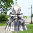 thumbnail image 5 of HQREA Plaid Dog Dress Costume with Bow Holiday Puppy Christmas Outfit Pet Dress for Small Dogs, 5 of 8