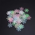thumbnail image 5 of 50 Uds. Adhesivos navideños para pared, calcomanías de copos de nieve que brillan en la oscuridad, decoración de ventana, copos de nieve fluorescentes, adhesivos luminosos para dormitorio y, 5 of 5
