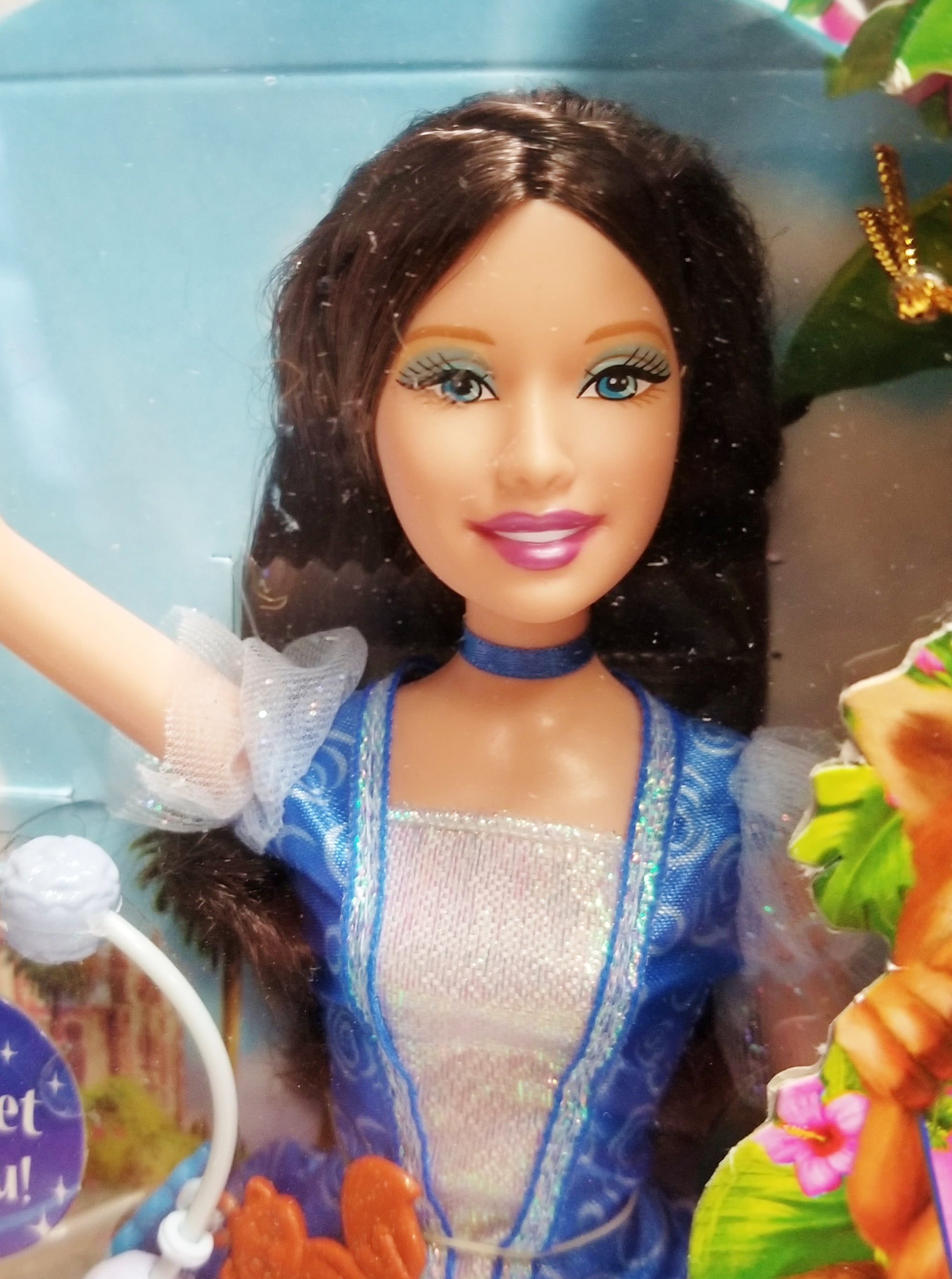 Barbie as The Island Princess Brunette with Blue Dress - Walmart.com