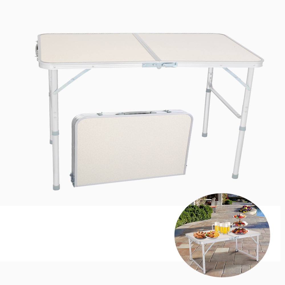 Details about   Folding Table Portable Auminum Indoor Fit For Outdoor Picnic Dining Camping Desk 
