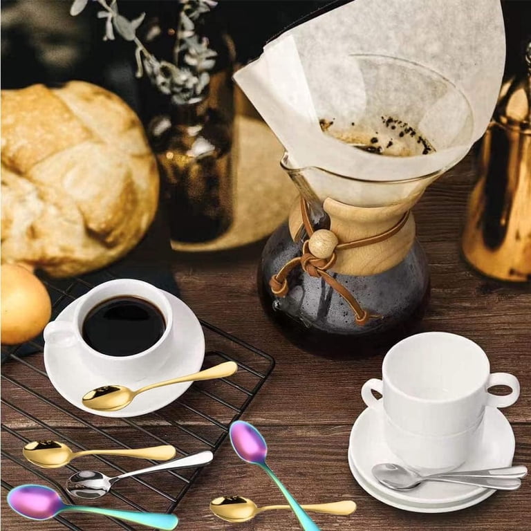 12-Pack Demitasse Espresso Spoons – 4.7 Inch Mini Stainless Steel Spoons For Coffee, Dessert, Sugar, Dishwasher Safe