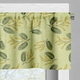 thumbnail image 3 of Ambesonne Floral Yellow Valance Pack of 2, Exotic Tiny Flora Art, 54"X12", Avocado Green, 3 of 5