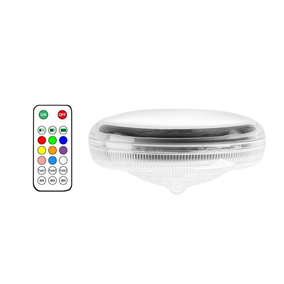 HBASD Solar Rechargeable Floating Pool Lights, Mini Pool Lights That Float with Remote Control, 9 Lighting, Timing Mode, IP67 Waterproof for Inground Pool, Bathroom, Pool Party (4.3x2 inch)