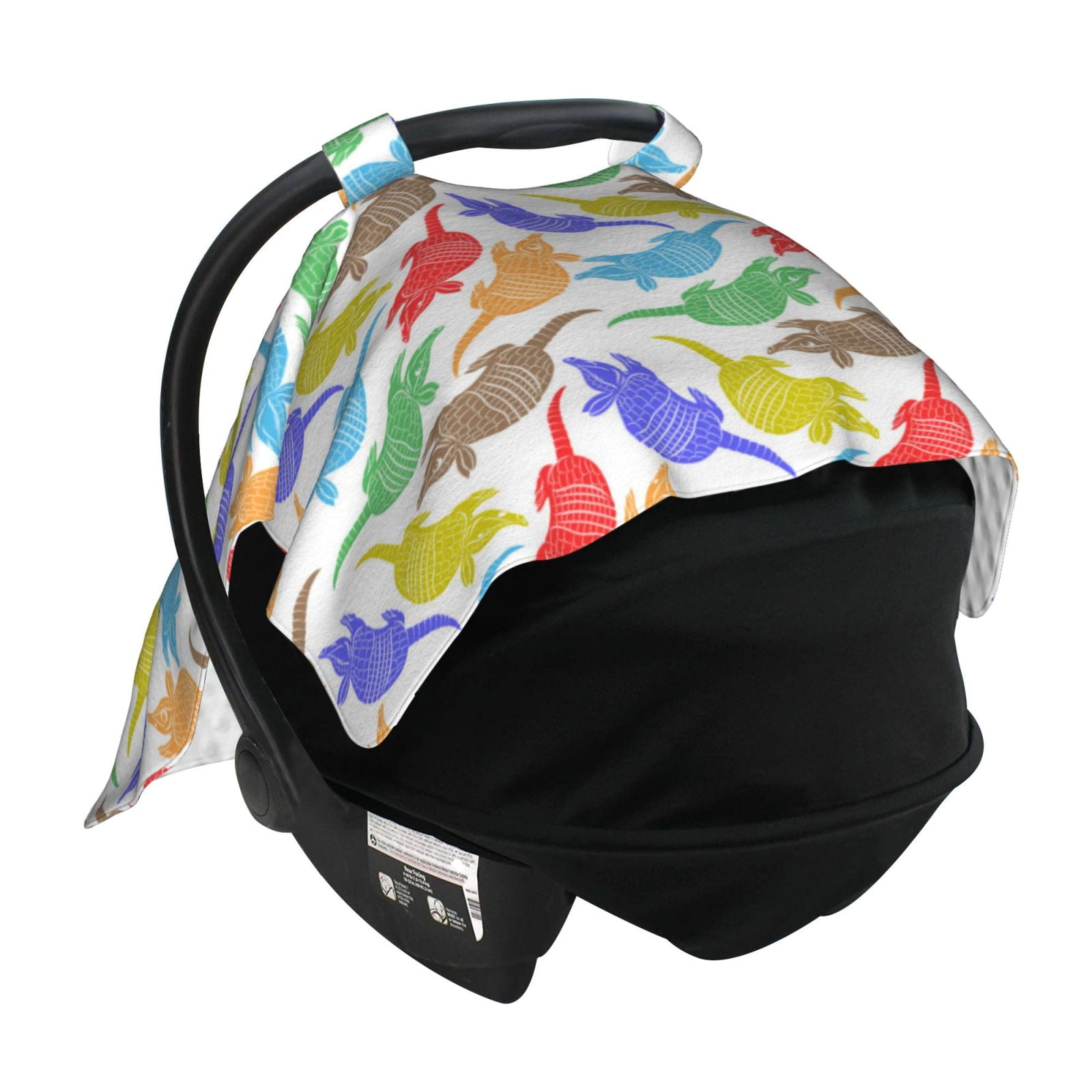 Car Seat Cover Baby - Colored Armadillos Breathable Infant Car Seat Cover for Baby Carseat, Lightweight Comfort Baby Essentials Must Haves Newborn Stuff for Girl Boy